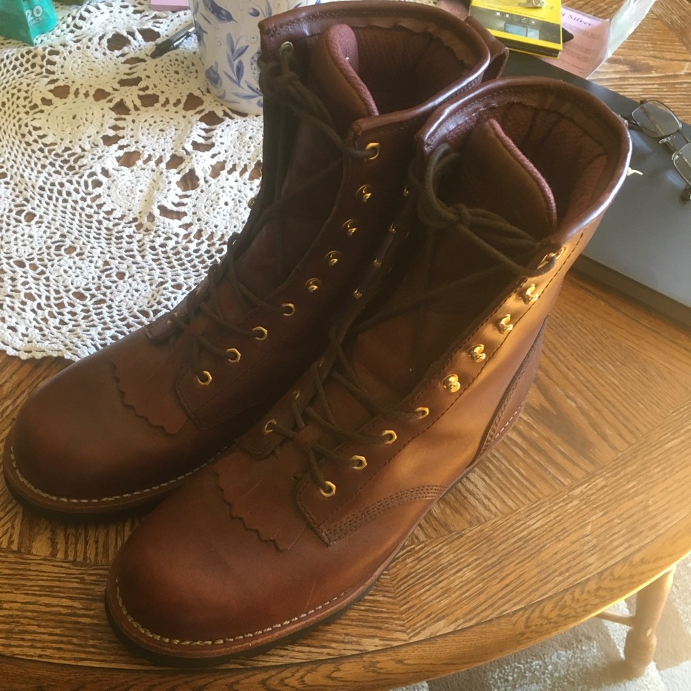 Chippewa Logger Boots Sz 11wide like new!
